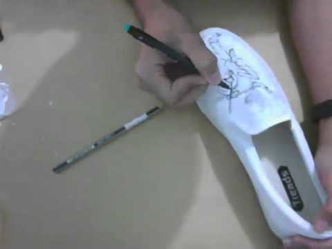 Timelapse shoe painting "My Chemical Romance shoes"