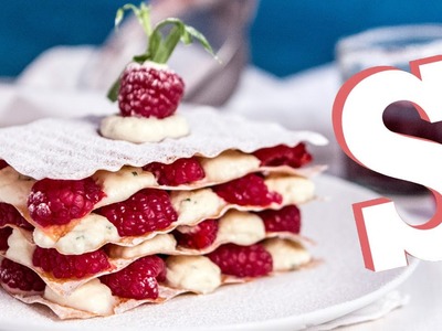 White Chocolate & Raspberry Mille Feuille Recipe - SORTED