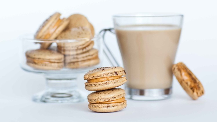 Coffee Macarons with Caramel Filling