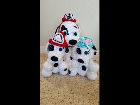 Crochet Dalmation Amigurumi Firehouse Dog Accessories DIY Tutorial