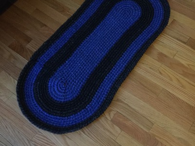 Crochet oval area rug video tutorial