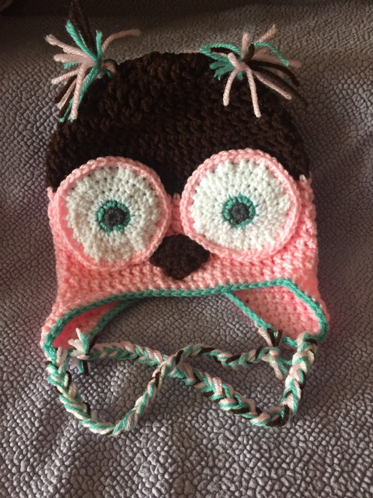 Crochet owl hat - diy from home