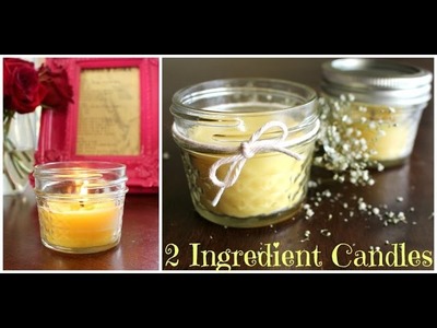 Easy 2 Ingredient Candles - How to Make DIY Candles