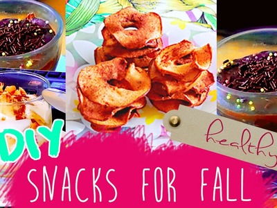 Easy DIY fall snacks & treats! Healthified brownie, apple chips & more!