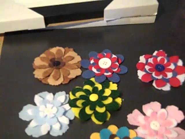 Handmade felt and fabric flowers