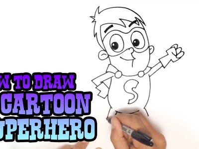 How to Draw a Cartoon Superhero from Cartooning4Kids | C4K