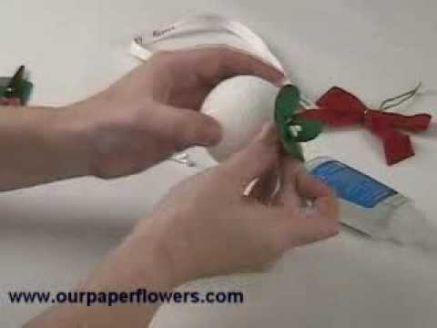 How to Make a Paper Flower Mistletoe Kissing Ball