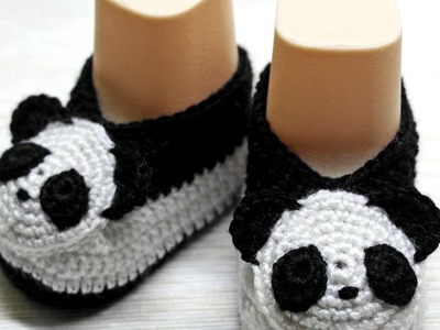 How To Make Cute Crocheted Panda Baby Booties - DIY Crafts Tutorial - Guidecentral
