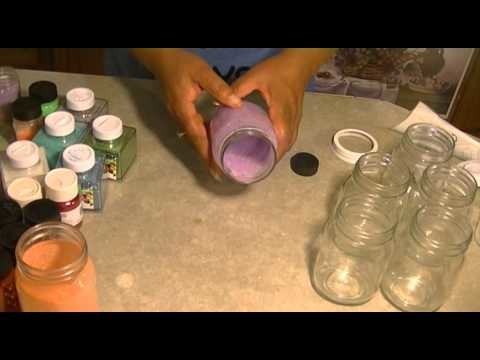 How to make glittered mason jar solar lights