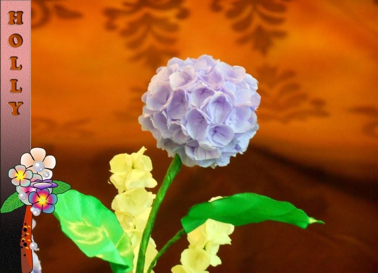 How to make tissue paper flowers  (hydrangea)