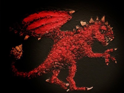 How to PAINT a DRAGON Using EGGSHELLS as TEXTURE
