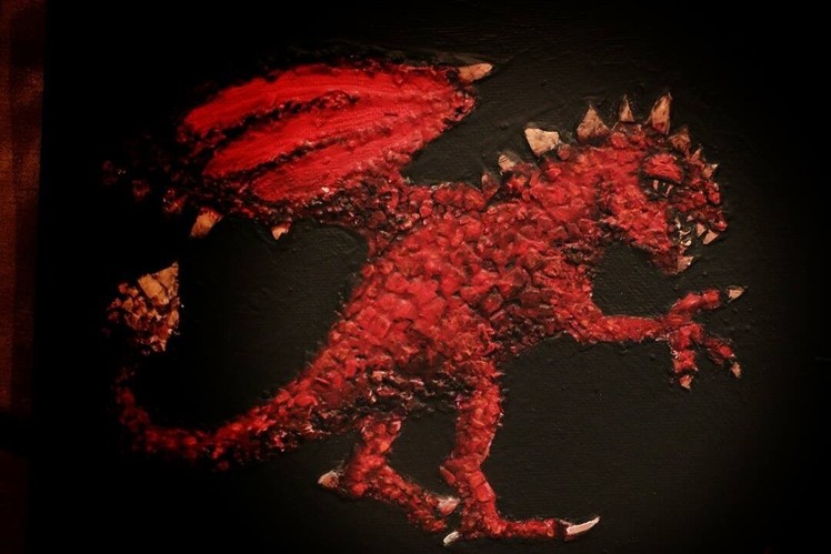 How to PAINT a DRAGON Using EGGSHELLS as TEXTURE