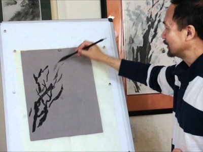 How to Paint Trees in Chinese Brush Painting with Watercolor and Sumi Ink