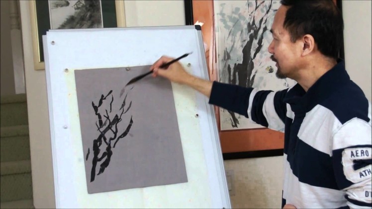 How to Paint Trees in Chinese Brush Painting with Watercolor and Sumi Ink