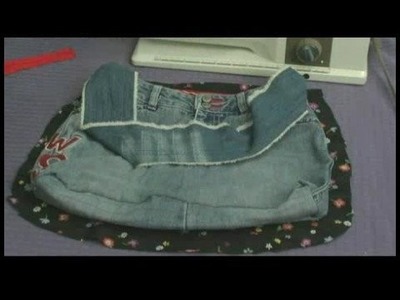 Making Handbags & Carryalls From Recycled Jeans : Make a Jeans Handbag: Cutting Lining for Inside of Bag