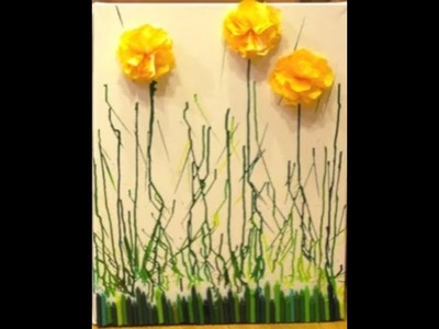 MELTED CRAYON ART FLOWERS