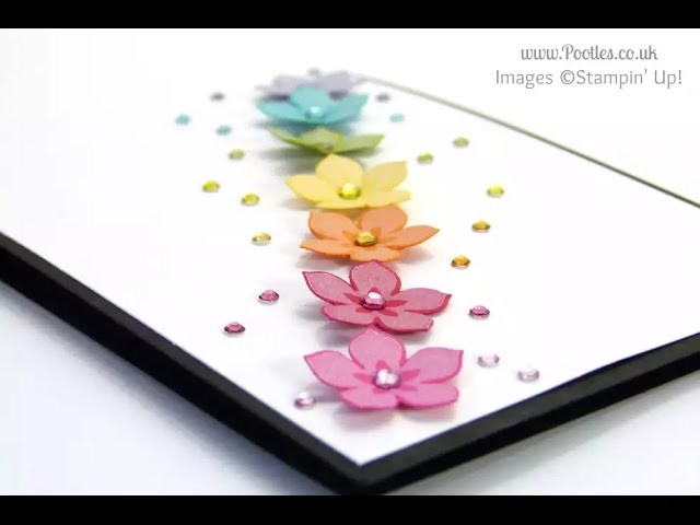 South Hill & Stampin Up on Sunday Rainbow Flowers Card Tutorial