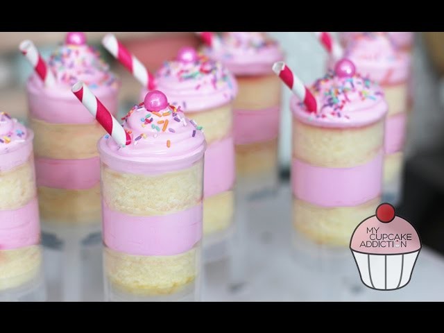Strawberry Milkshake PushPops w. FANTASTIC New Frosting Recipe! | My Cupcake Addiction