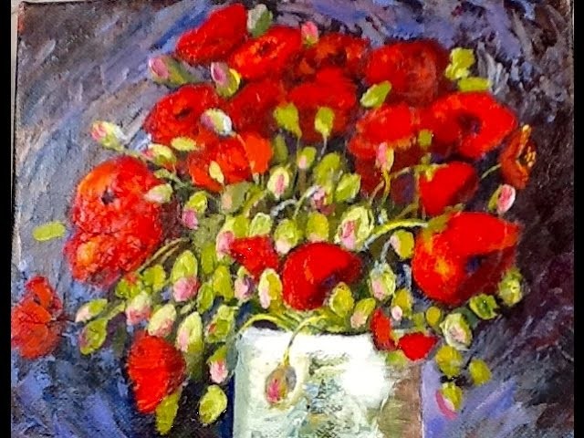 Van Gogh "Vase with Red Poppies" part 2