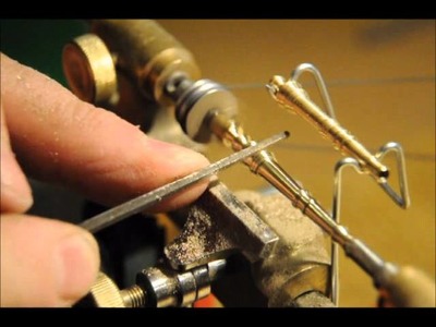Watchmakers lathe,turning a canon,turning demonstration,