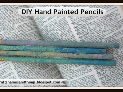 DIY Hand Painted Pencils. DIY Designer School Supplies.  How to decorate your pencils