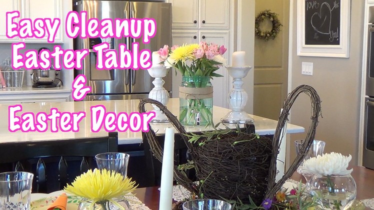 Easter Decor + Easy Cleanup Easter Table Setting