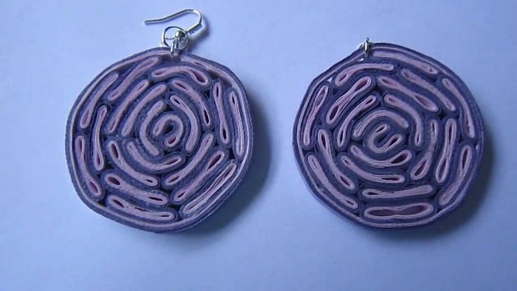 Handmade Jewelry - Paper Quilling Disk Earrings (Bacteria Style)