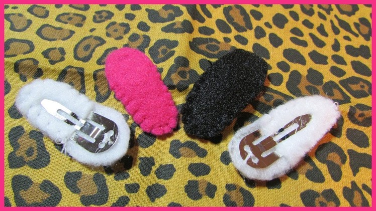 How to cover Metal Hair Clips No.1 - Covering Hair Clips with felt - Easy Tutorial