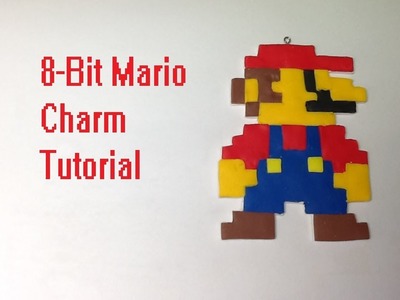 How to Make an "8-bit Mario" Charm.Pendant- Polymer Clay Tutorial