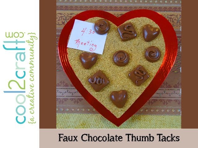 How to Make Faux Chocolate Polymer Clay Thumb Tacks by Candace Jedrowicz