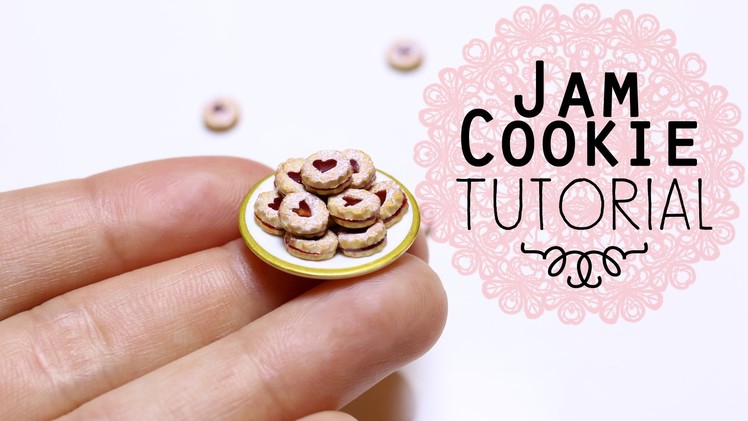 Linzer Jam Cookies. Miniature Polymer Clay Tutorial