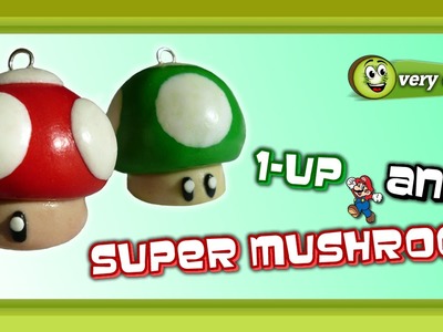 Polymer Clay Fimo - Mario Bros 1-Up and Super Mushroom *very easy Tutorial*