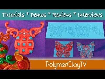 Polymer Clay Tips Faux Filigree Butterflies and Using Parts of Molds and Cutters and 8th Anniversary