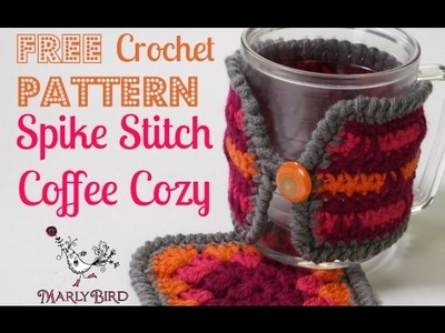 Spike Stitch Coffee Cozy