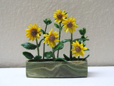 Sunflower - Miniature Polymer Clay