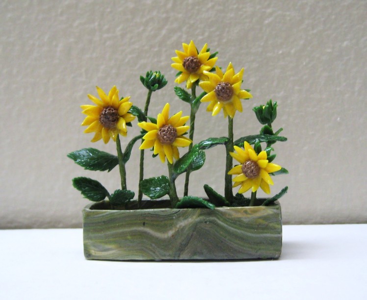 Sunflower - Miniature Polymer Clay