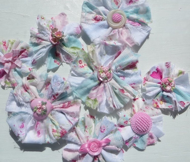 Chic and Cheap Shabby Scrappy Fabric Flowers