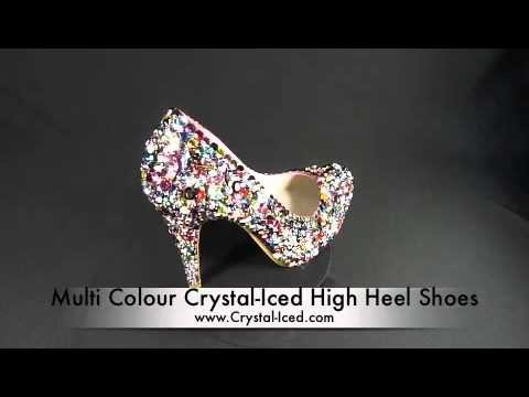 Crystal Iced High Heel Shoes - Inspired by Beyonce Telephone Video