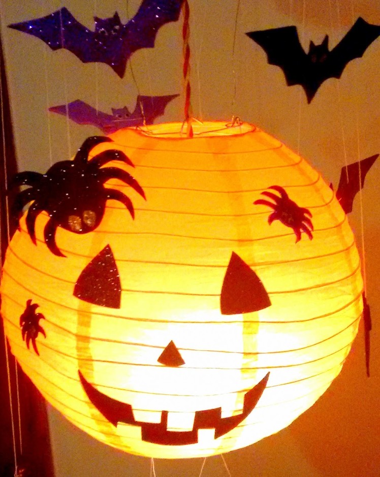 DIY Halloween Jack O' lantern Decoration Hanging