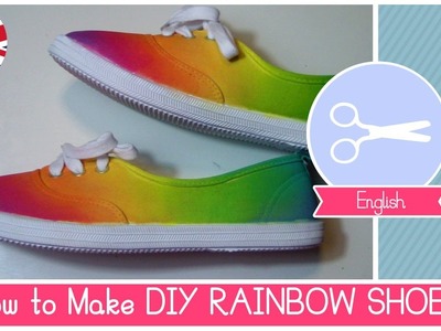 DIY Rainbow SHOES (no dip tie-dye) EASY METHOD by Fantasvale