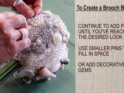 Easy DIY Brooch Bouquet and How To Make a Shell Bouquet