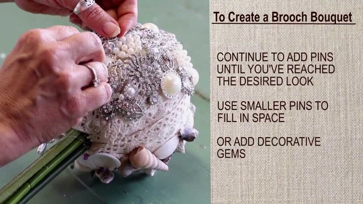 Easy DIY Brooch Bouquet and How To Make a Shell Bouquet