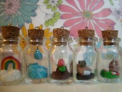 Glass bottle charms