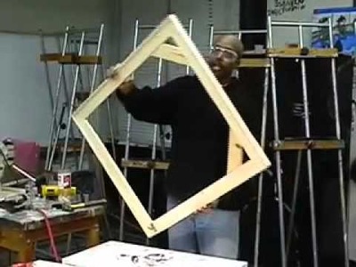 How to Build a Fine Art Canvas Stretcher For Gallery Painting Display Part 7 of 8