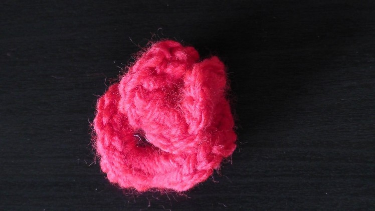 How to crochet a hair elastic Schachenmayr Bravo Mezzo lefty version