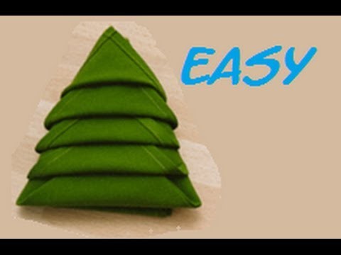 How To Fold A Napkin Christmas Tree Easy. (Full HD)