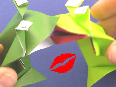 How to make a Kissing Frog action Origami