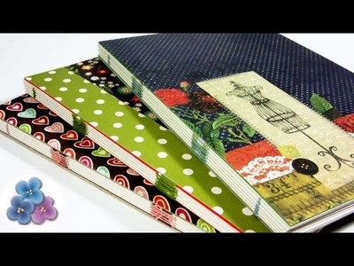 How to make Easy Handmade Bookbinding Tutorial 120 sheet Book Papercraft Gift Ideas Mathie