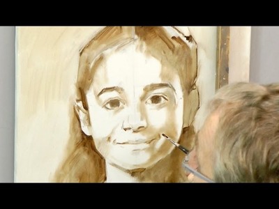 Learn how to start a portrait in oil. Ben Lustenhouwer