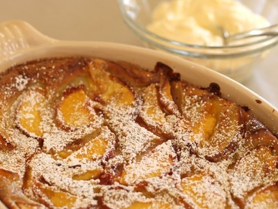 Peach & Thyme Clafouti Recipe || KIN EATS